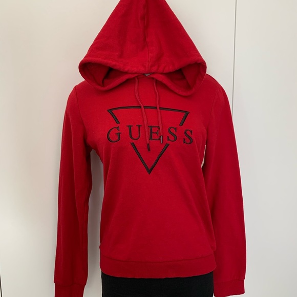 ❤️SOLD❤️ Guess Red Hoodie - Picture 2 of 5